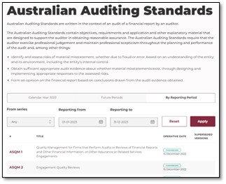 Recent Update To AUASB Digital Standards Portal